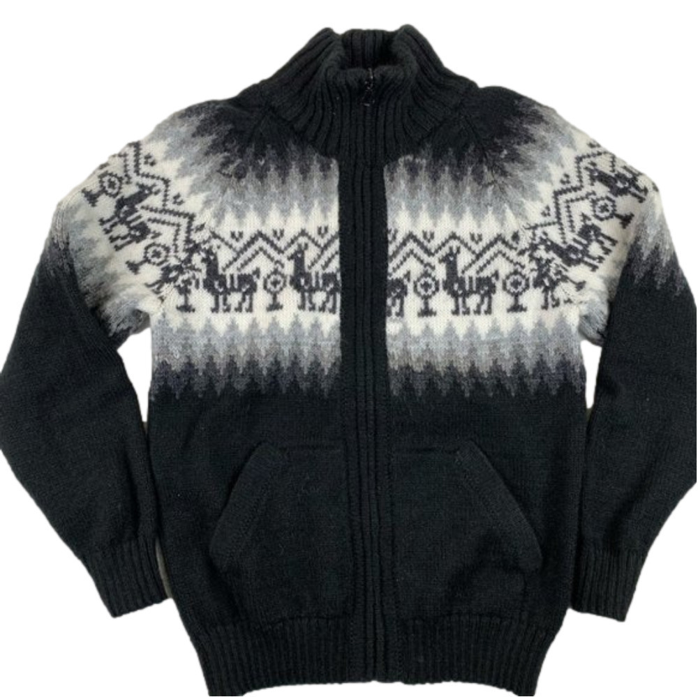 Kids Alpaca  Zippered Sweater